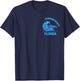 Graphic Pompano Beach Florida Pocket Wave Souvenir Men Women Kids T-Shirt - T-Shirt | Navy
