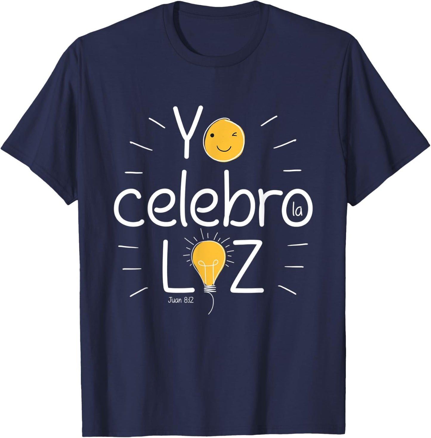 Christian Bible Verse Quote No Hallowen, yo Celebro la Luz! T-Shirt - T-Shirt | Navy