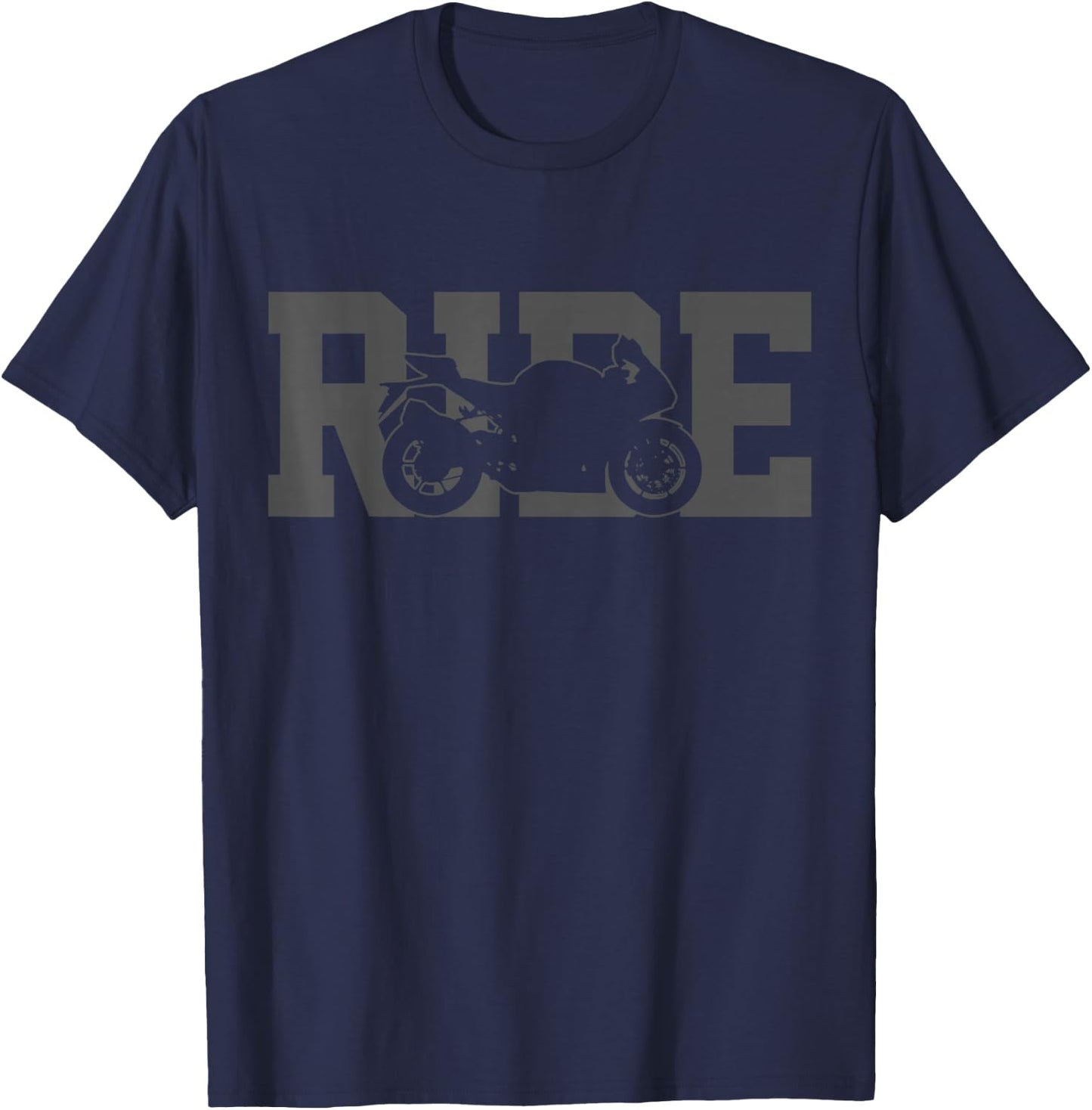 Motorcycle Racing Biker Racer Gift T-Shirt - T-Shirt | Navy