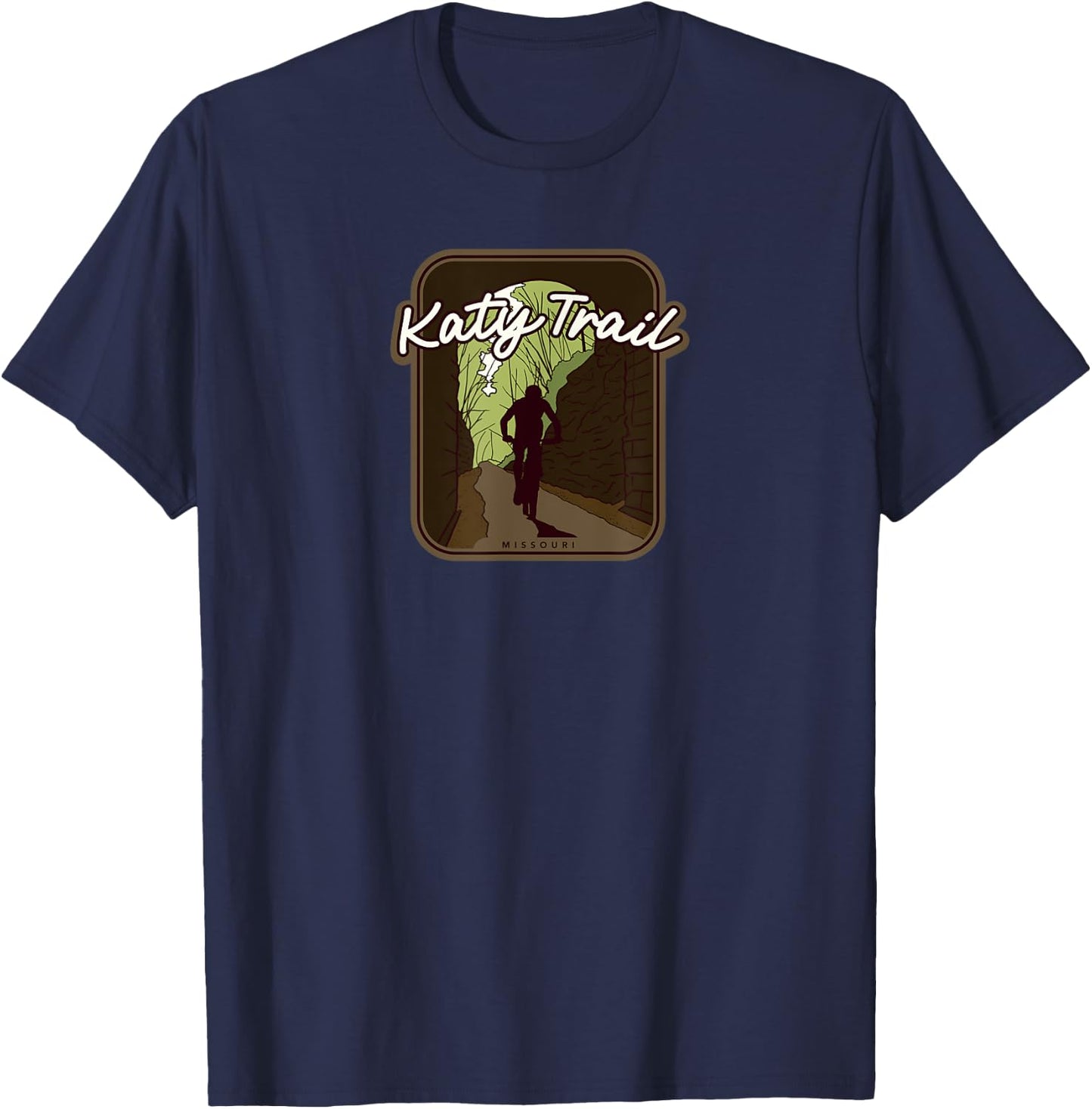 Katy Trail – Missouri, cycling T-Shirt - T-Shirt | Navy
