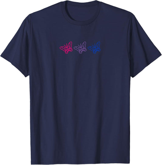 Bisexual Pride Shirt Subtle Bi Pride Gay Pride T-Shirt - T-Shirt | Navy