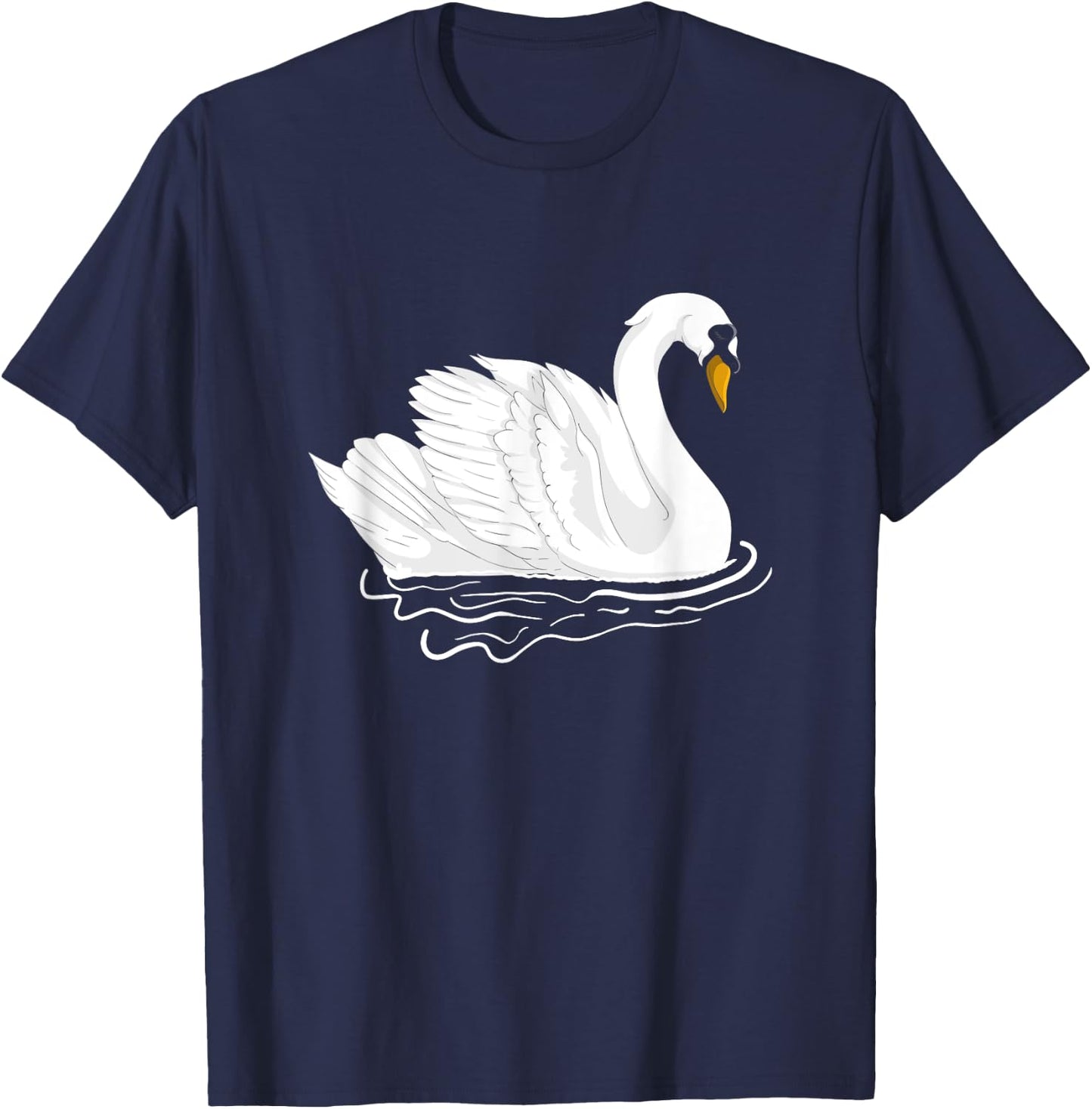 Cute Animal Lover Gift Pretty Bird Lake Beautiful Swan T-Shirt - T-Shirt | Navy