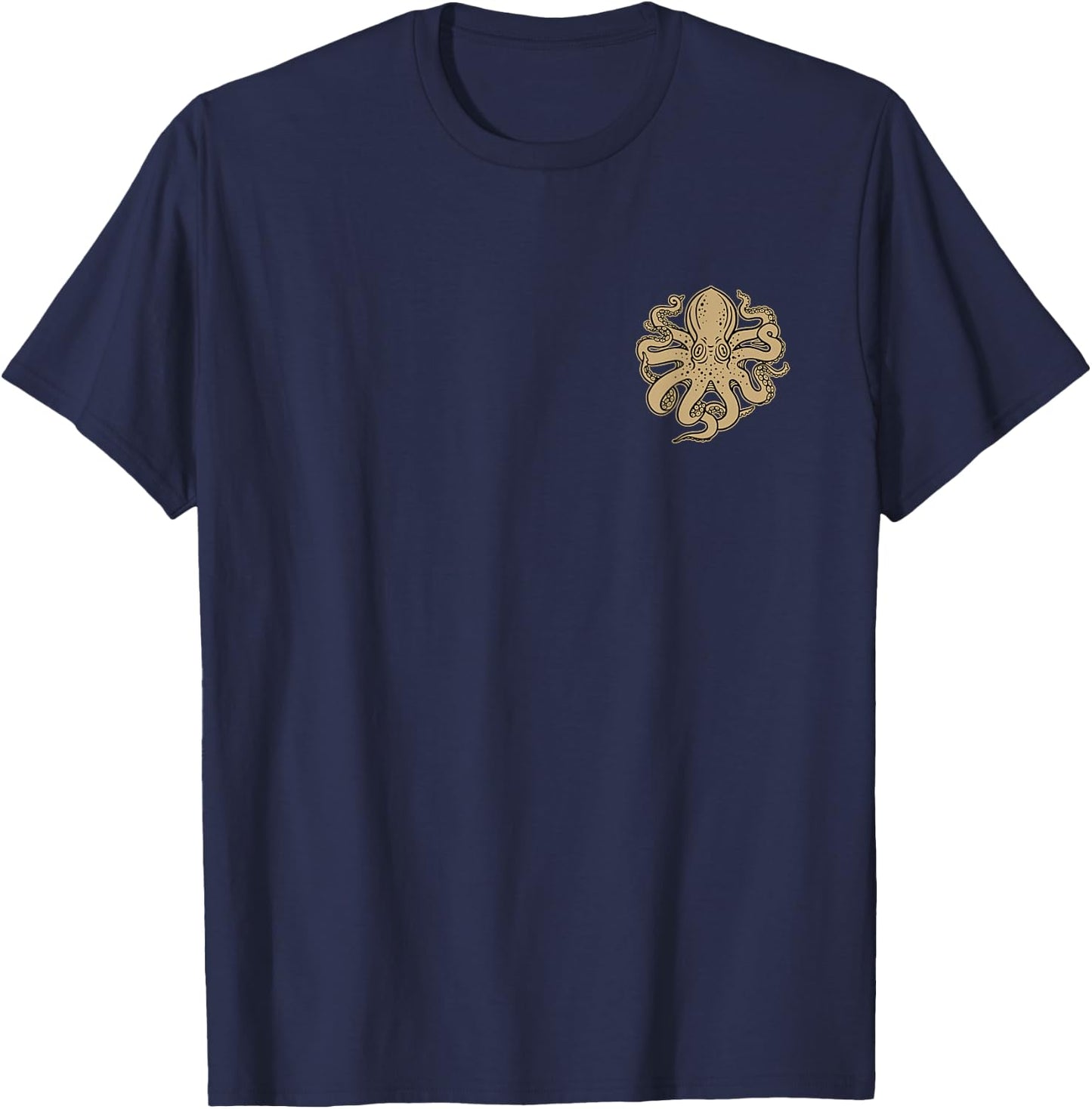 Octopus, Old School Sailor Tattoo Clipper Ship and Swallows T-Shirt - T-Shirt | Navy