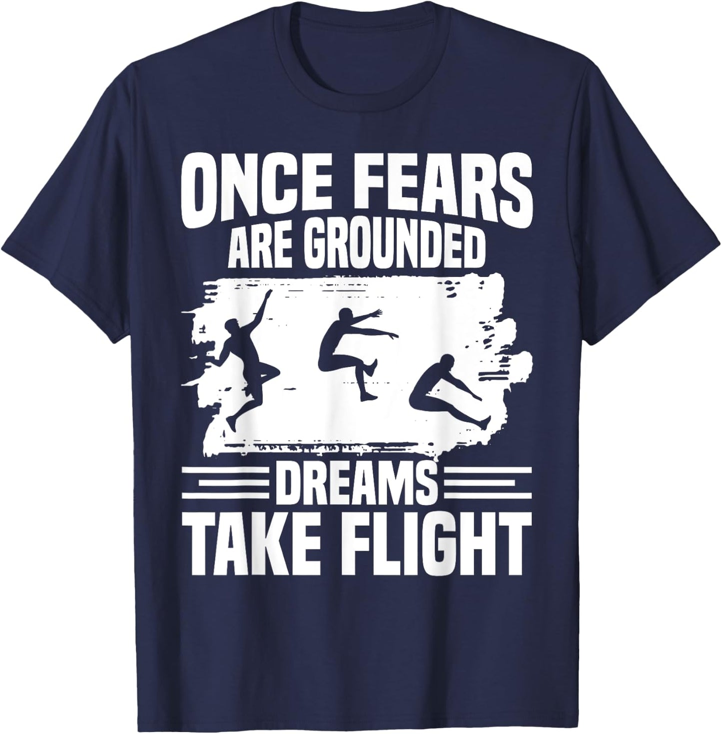 Triple Jumper Spikes Track & Field Spikes Triple Jump T-Shirt - T-Shirt | Navy