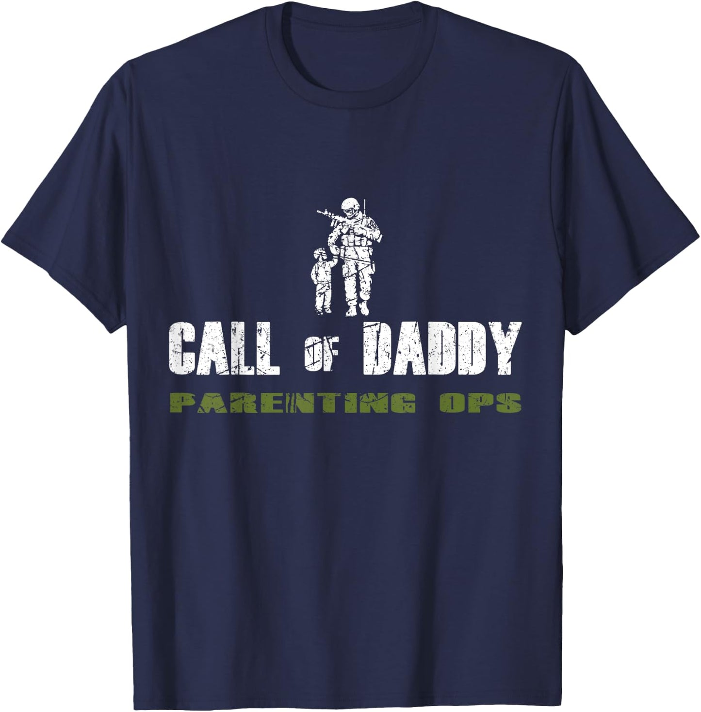Gamer Dad Call of Daddy Parenting Ops Father's Day T-Shirt - T-Shirt | Navy