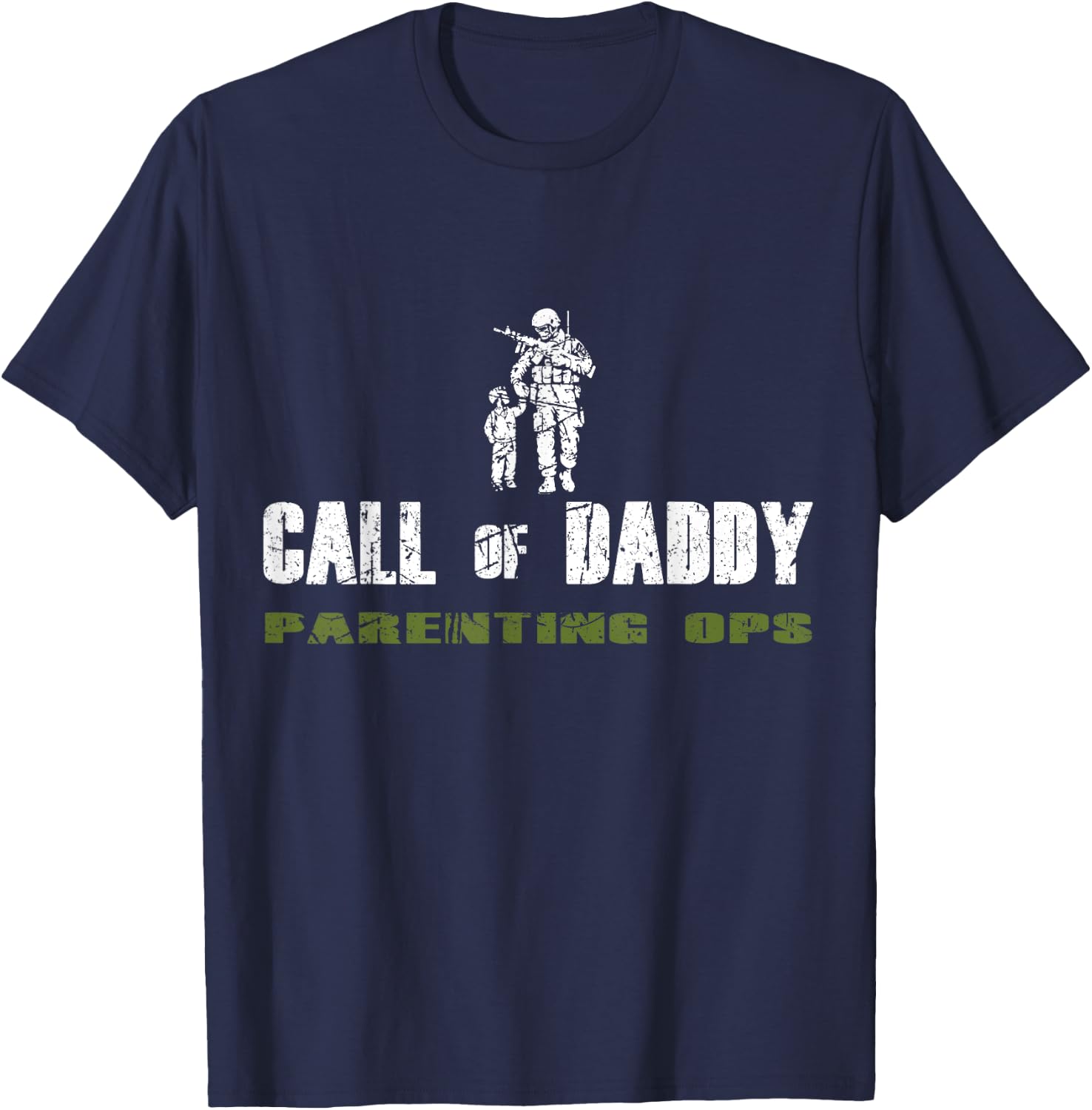 Gamer Dad Call of Daddy Parenting Ops Father's Day T-Shirt - T-Shirt | Navy