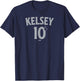 Kelsey Plum: LV 10 - Las Vegas Basketball T-Shirt - T-Shirt | Navy