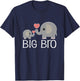 Kids Brother Cute Big Bro Announcement Elephant T-Shirt - T-Shirt | Navy