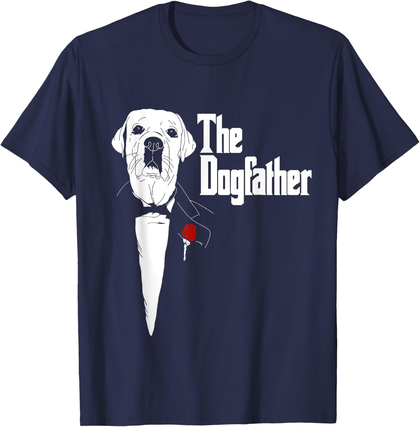 Labrador Retriever Dad | The DogFather Labrador | Lab T-Shirt - T-Shirt | Navy