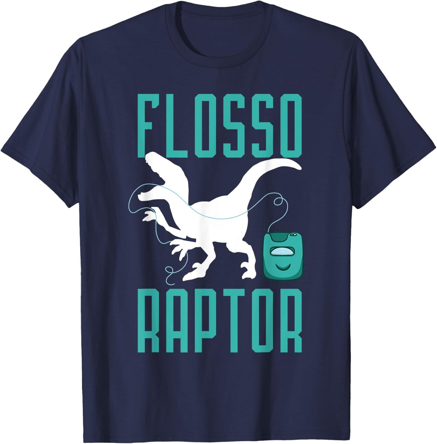 Dinosaur Dentist Dental Surgeon Dino Mouth Doctor Gift T-Shirt - T-Shirt | Navy