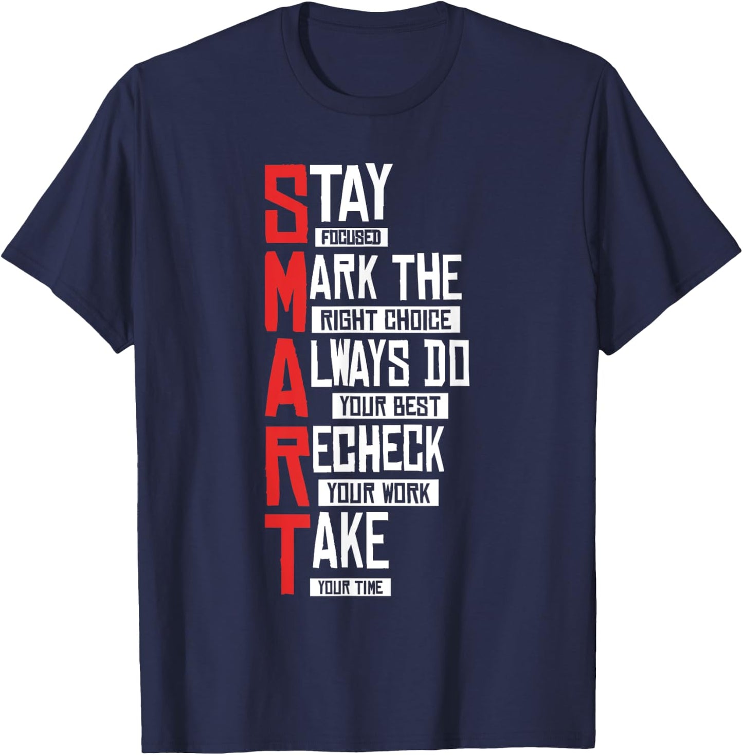 Test Day Teacher- Smart Design Testing Day Exam T-Shirt - T-Shirt | Navy