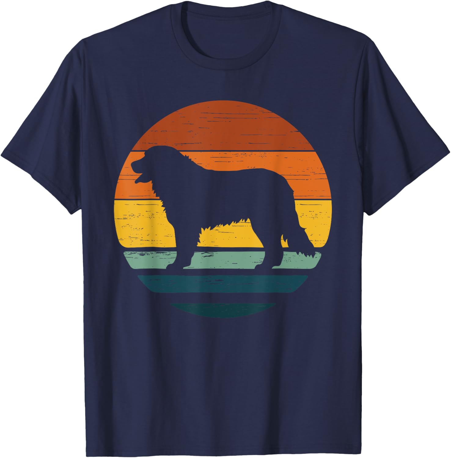 Golden Mountain Vintage Retro Mum Dad Dog Gift Men Women Kids T-Shirt - T-Shirt | Navy