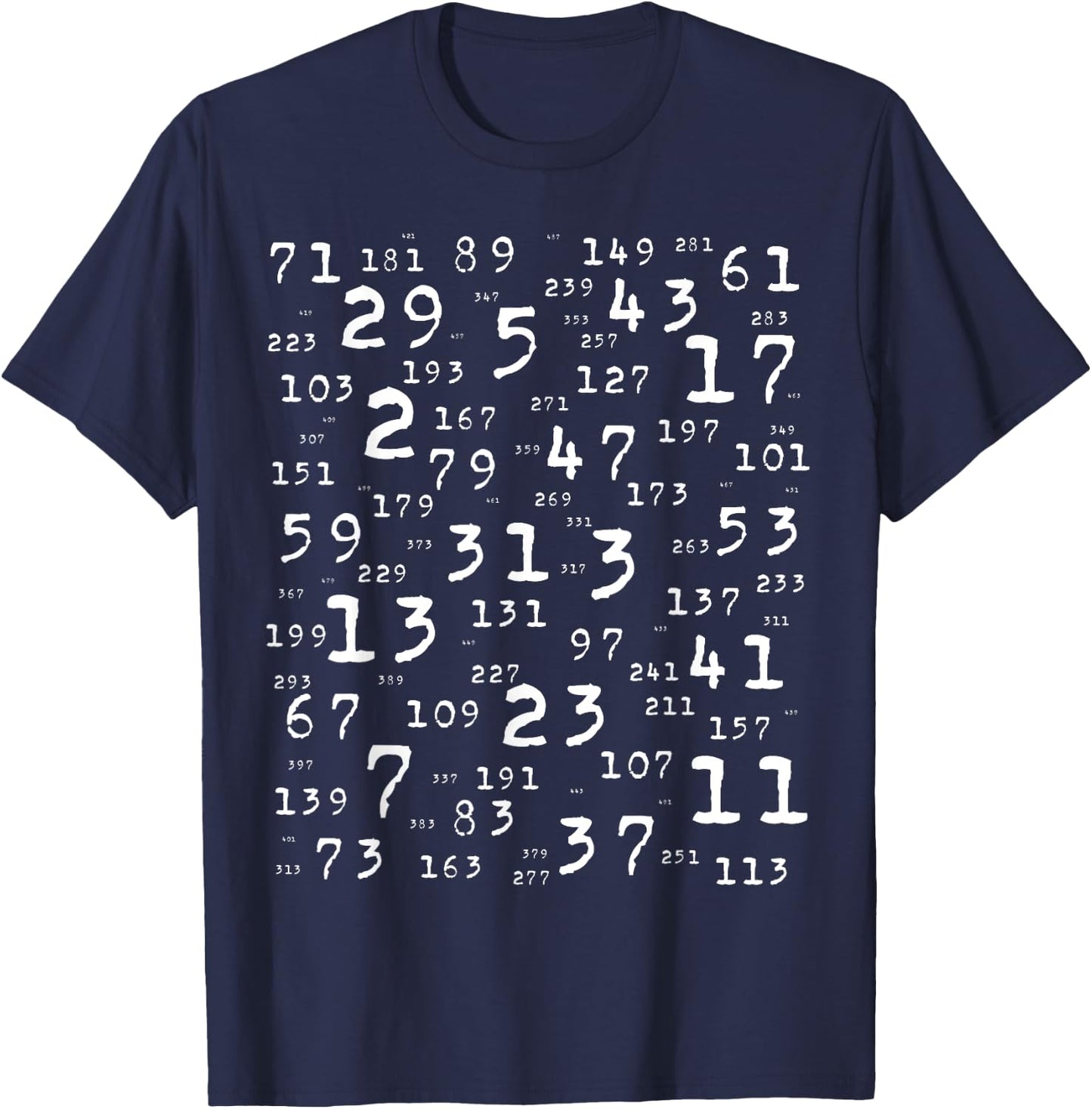 Prime Numbers Teacher Nerd Geek Science Student Logic Maths T-Shirt - T-Shirt | Navy