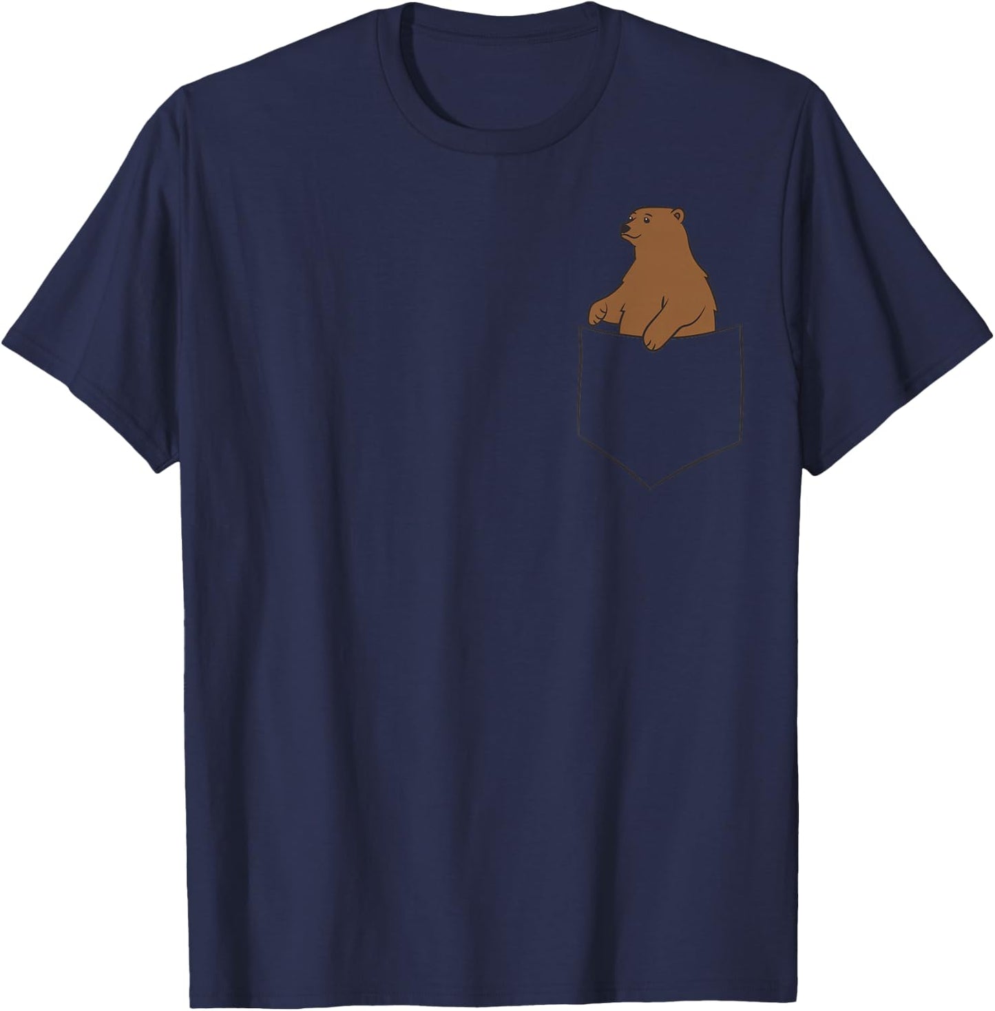 Grizzly Bear Fake Bag T-Shirt - T-Shirt | Navy
