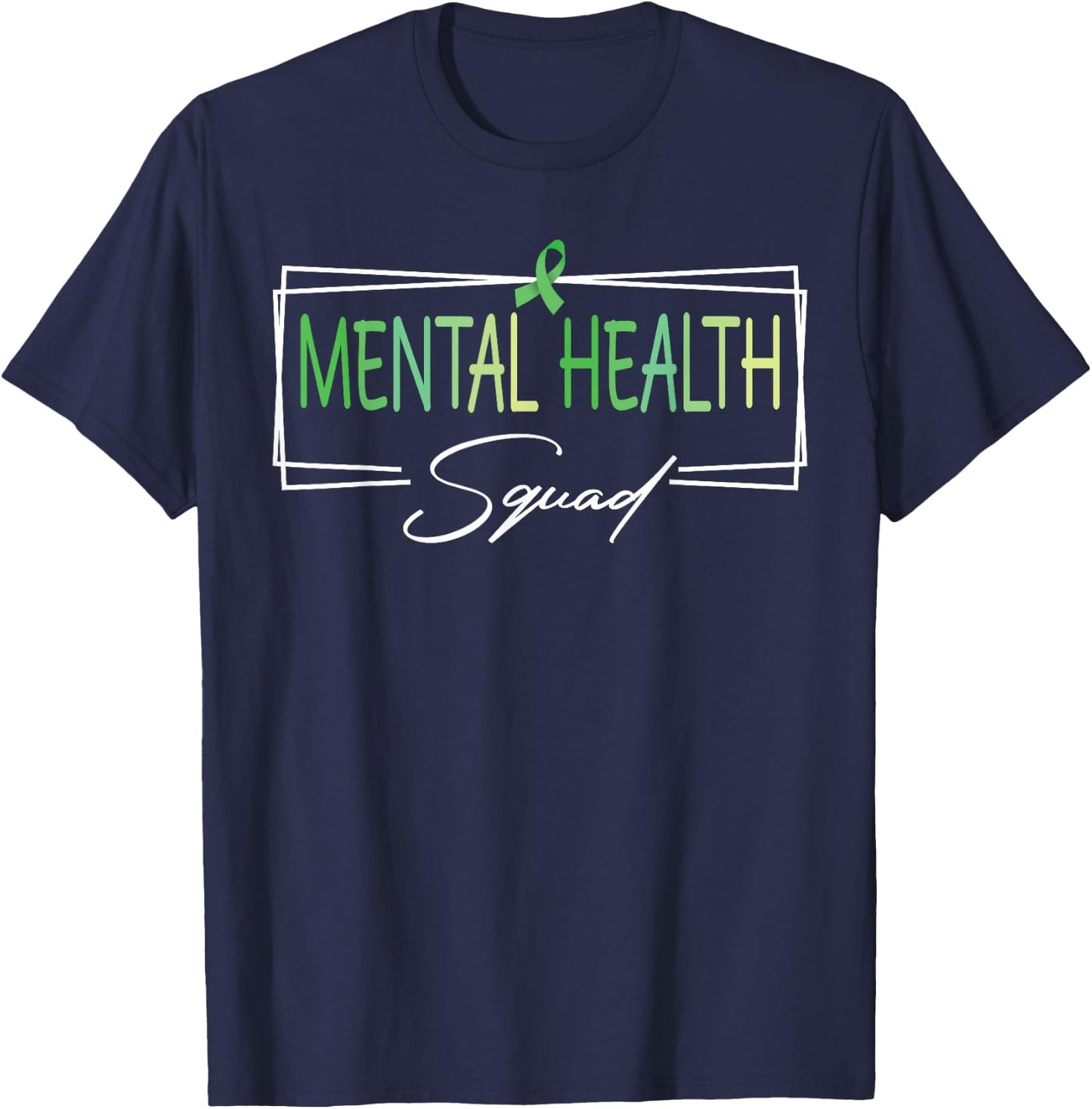 Mental Health Squad Brain Illness Mental Health Awareness T-Shirt - T-Shirt | Navy