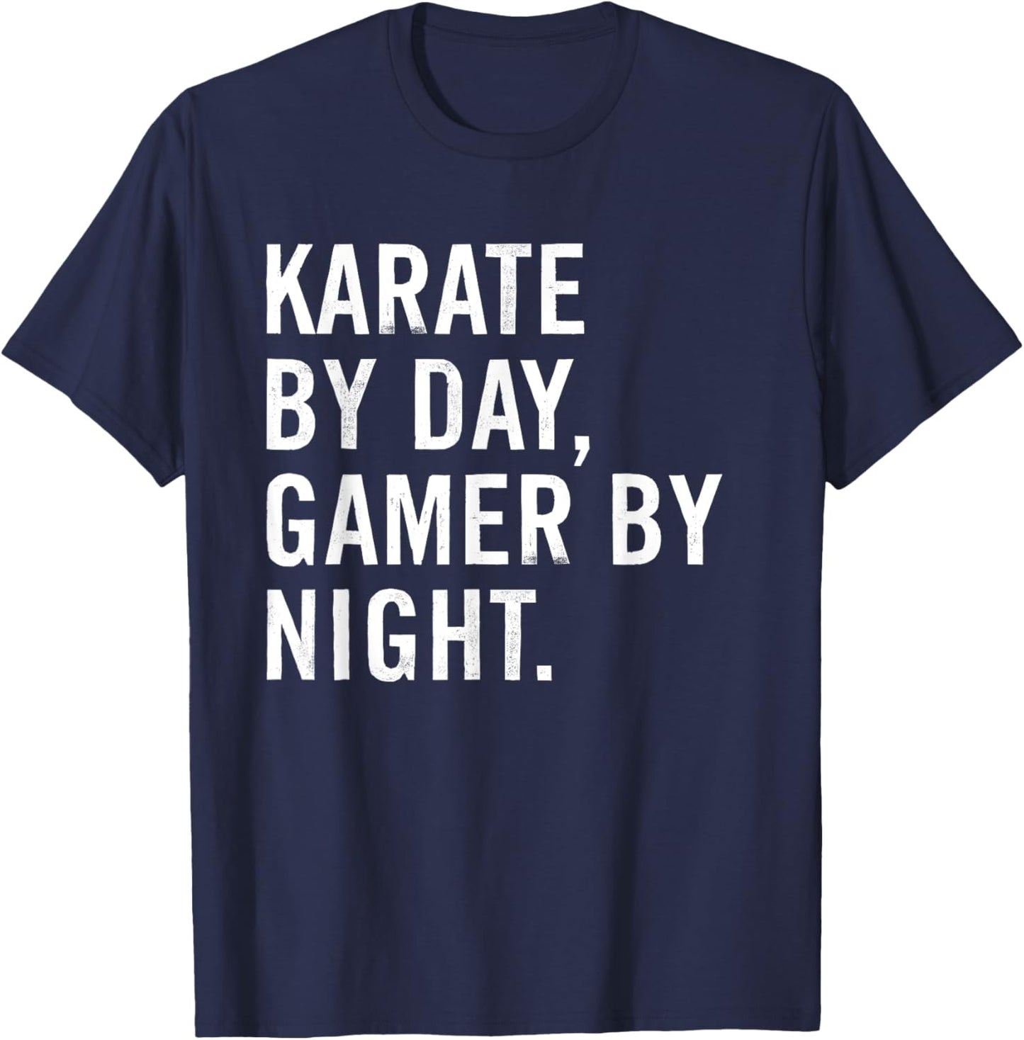 Karate By Day Gamer By Night T-Shirt - T-Shirt | Navy