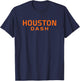 NWSL Houston Dash Wordmark T-Shirt - T-Shirt | Navy