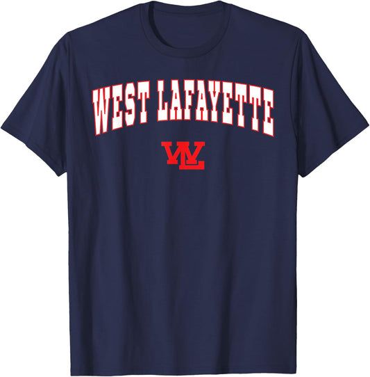West Lafayette High School Red Devils T-Shirt - T-Shirt | Navy