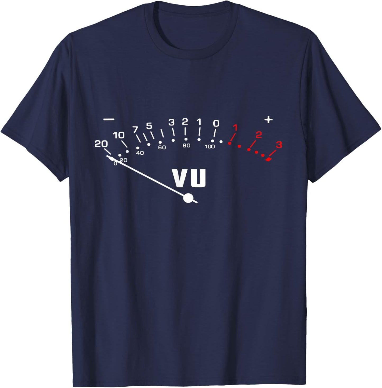 VU Sound Technician Audio Volume Meter T-Shirt - T-Shirt | Navy