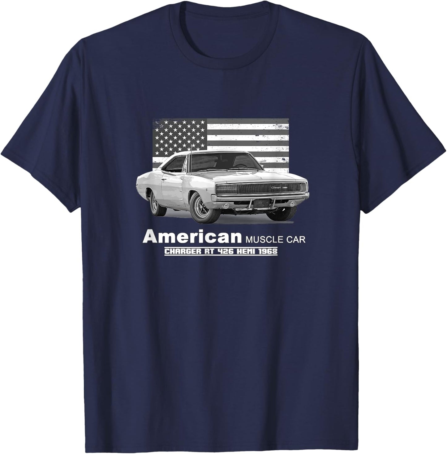 Charger RT 426 Hemi American Muscle Car 60s 70s T-Shirt - T-Shirt | Navy