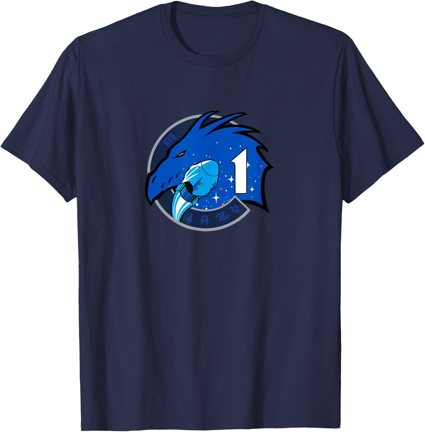 NASA Space Crew Dragon Spacecraft Crew-1 T-Shirt - T-Shirt | Navy