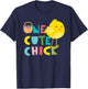 Cute and Funny Kids One Cute Chick T-Shirt - T-Shirt | Navy