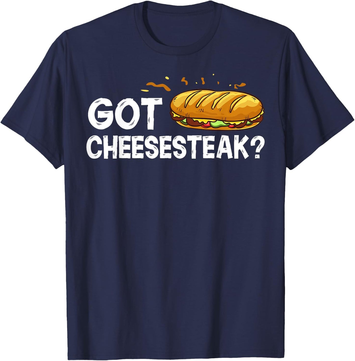Philly Cheesesteak Gift Philadelphia Sandwich T-Shirt - T-Shirt | Navy