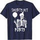 Funny Shorty Hit Forty Turning 40th Birthday Hello Forties T-Shirt - T-Shirt | Navy