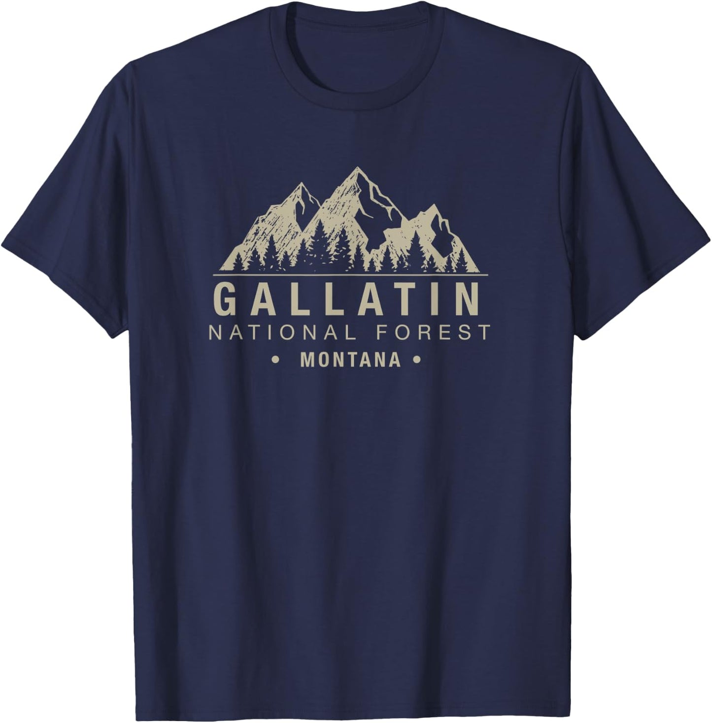 Gallatin National Forest Montana T-Shirt - T-Shirt | Navy