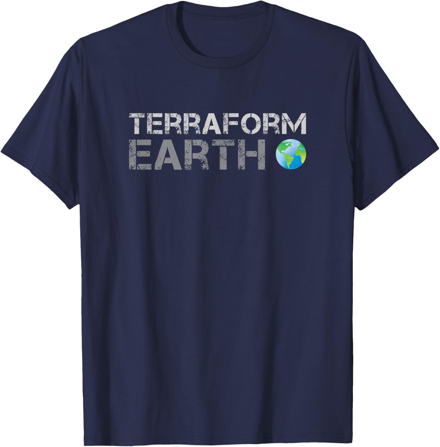 Terraform Earth T-Shirt - T-Shirt | Navy