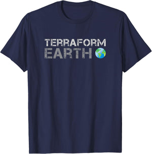 Terraform Earth T-Shirt - T-Shirt | Navy