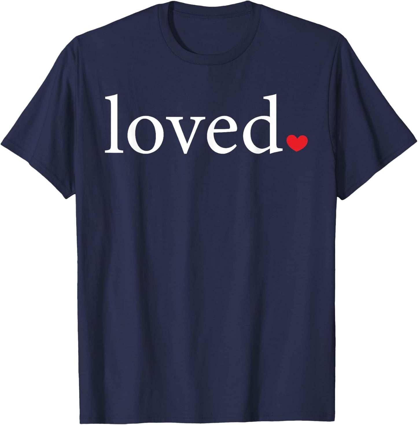 Simply Loved Statement Heart Valentine Affection Adult Kids T-Shirt - T-Shirt | Navy
