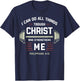 Philippians 4:13 Gym Fitness Christian Weightlifter Workout T-Shirt - T-Shirt | Navy