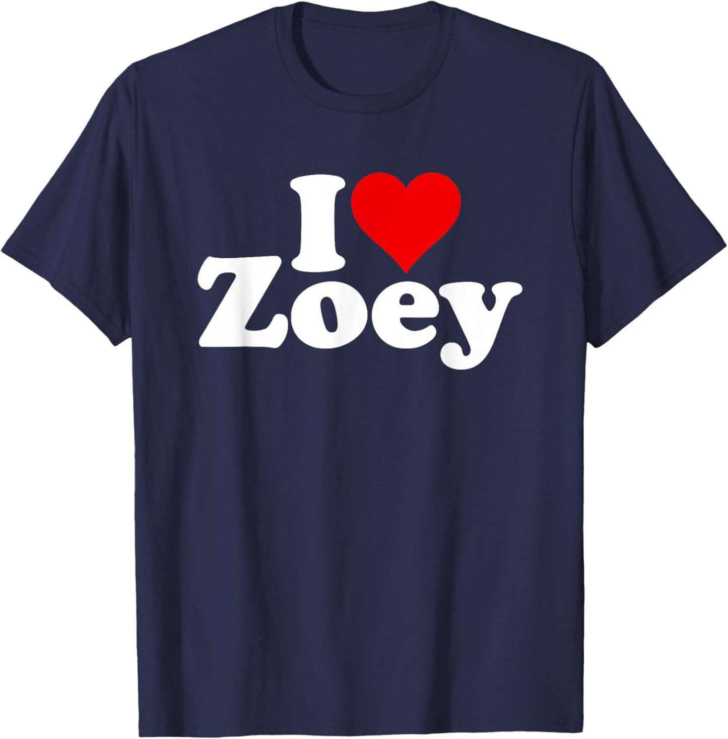 I Love Heart Zoey Zoe T-Shirt - T-Shirt | Navy