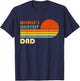 World's Okayest Dad - Funny Father Gift - Retro Vintage T-Shirt - T-Shirt | Navy