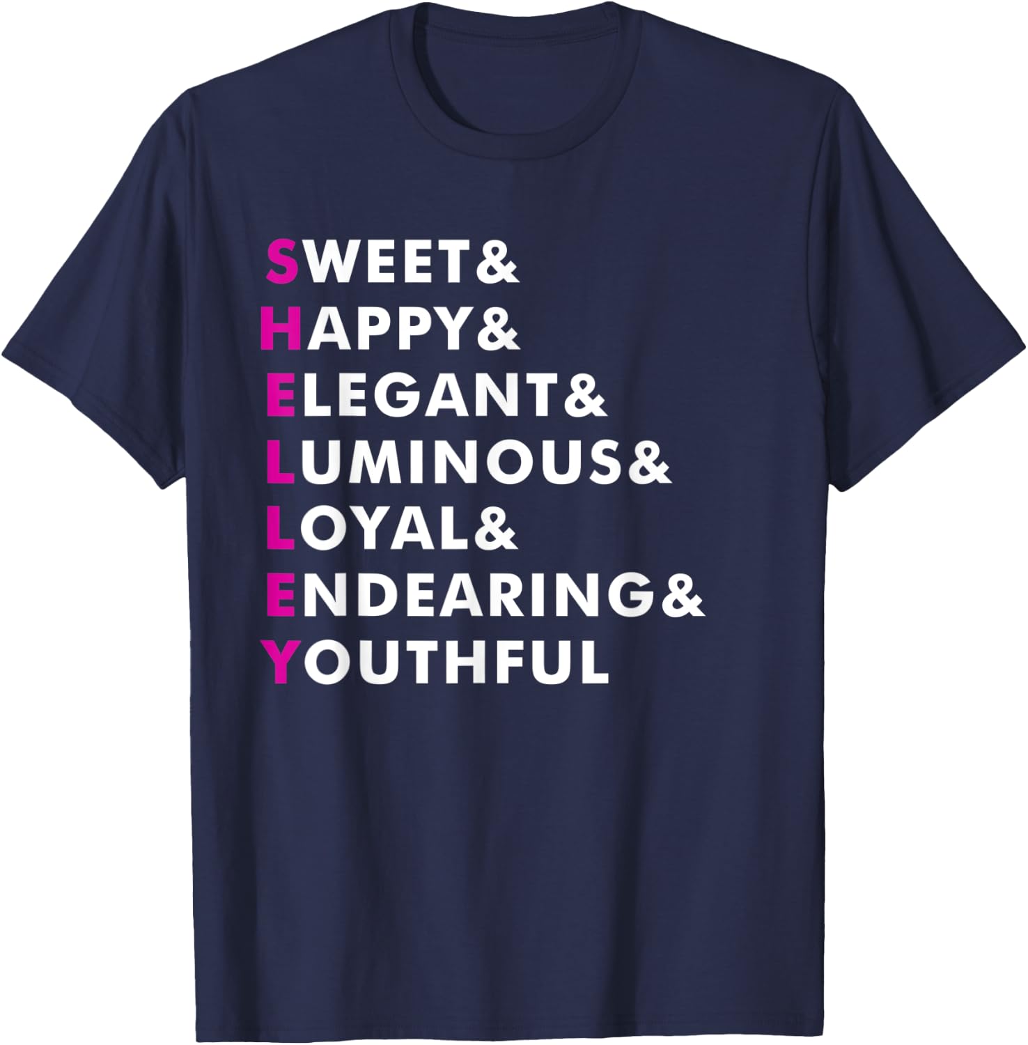 Shelley Name Shirt Personalized Gift T-Shirt - T-Shirt | Navy