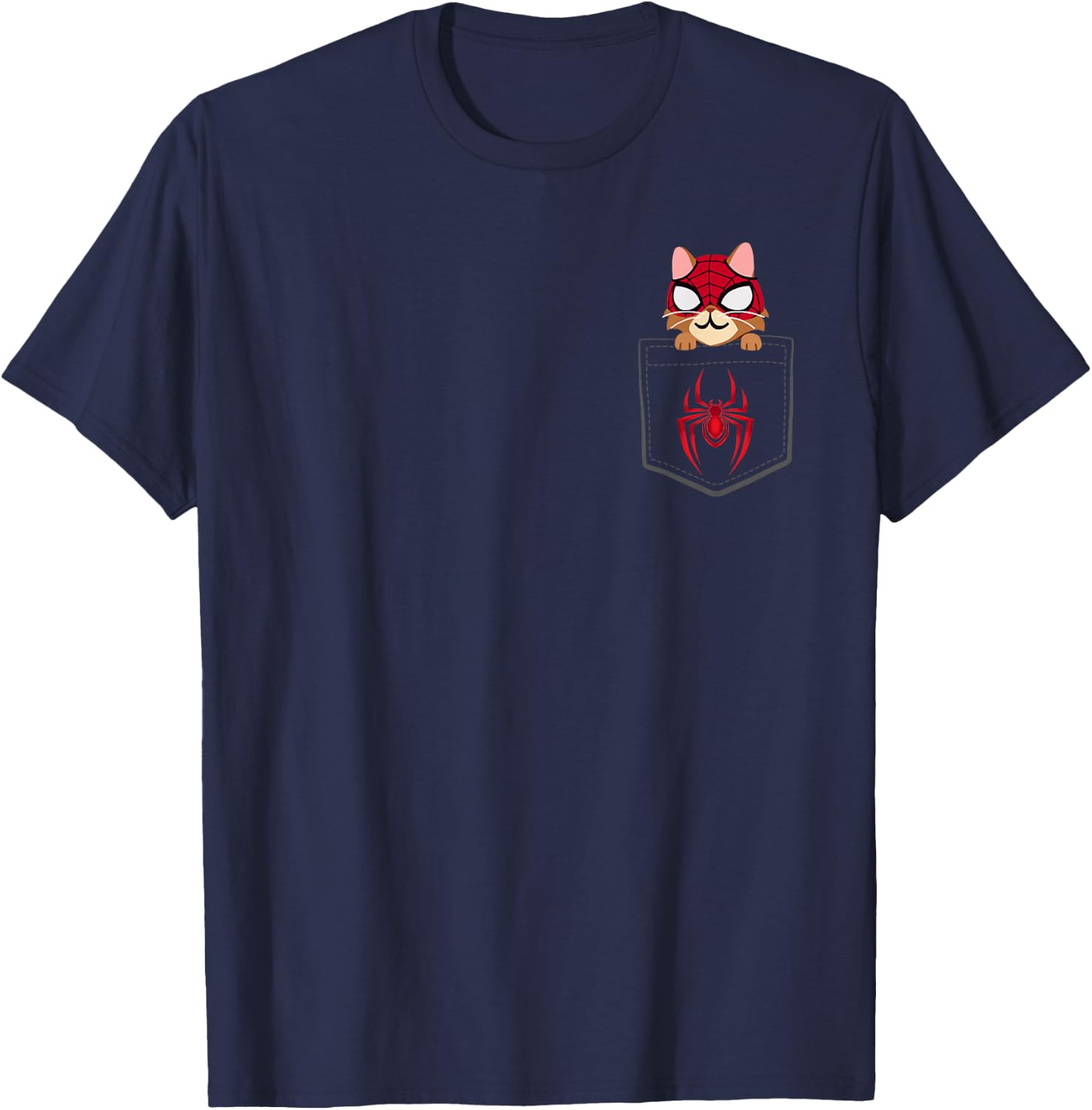 Marvel Spider-Man Miles Morales Game Spider-Cat T-Shirt - T-Shirt | Navy