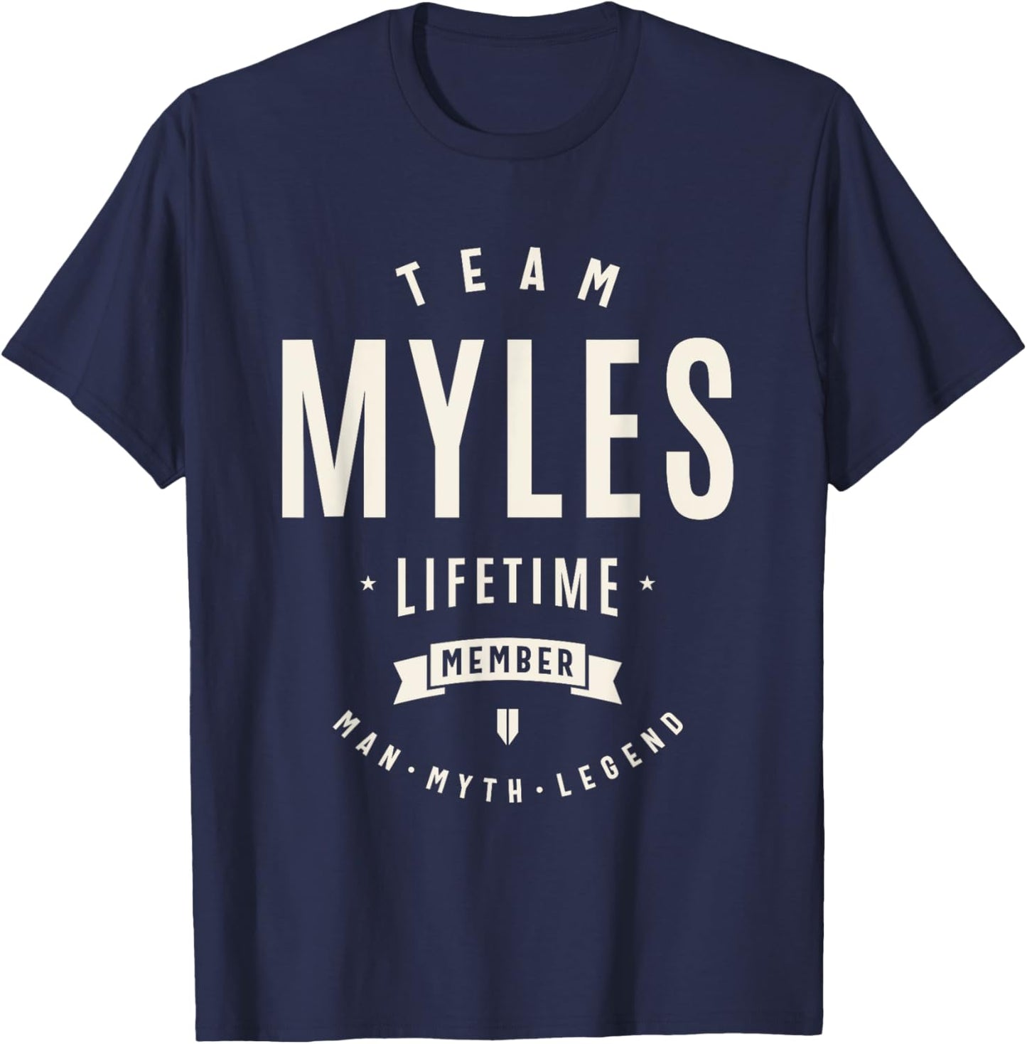 Team Myles Lifetime Member Funny Name Myles T-Shirt - T-Shirt | Navy