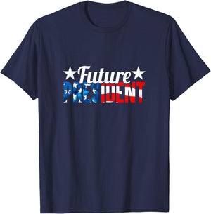 Kids Future President Shirt for Kids Boys Girls Children US Flag T-Shirt - T-Shirt | Navy