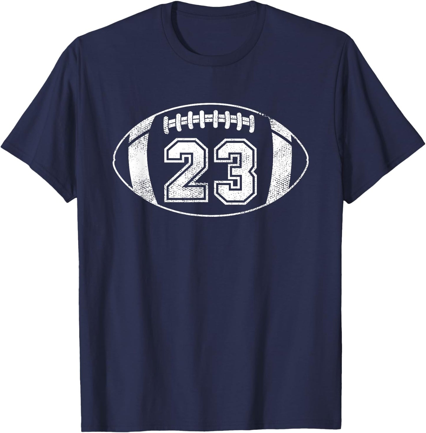Football Player #23 Football Mom Dad Jersey 23 Varsity Team T-Shirt - T-Shirt | Navy