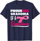 Proud Grandma Of A Survivor Granddaughter Breast Cancer T-Shirt - T-Shirt | Navy