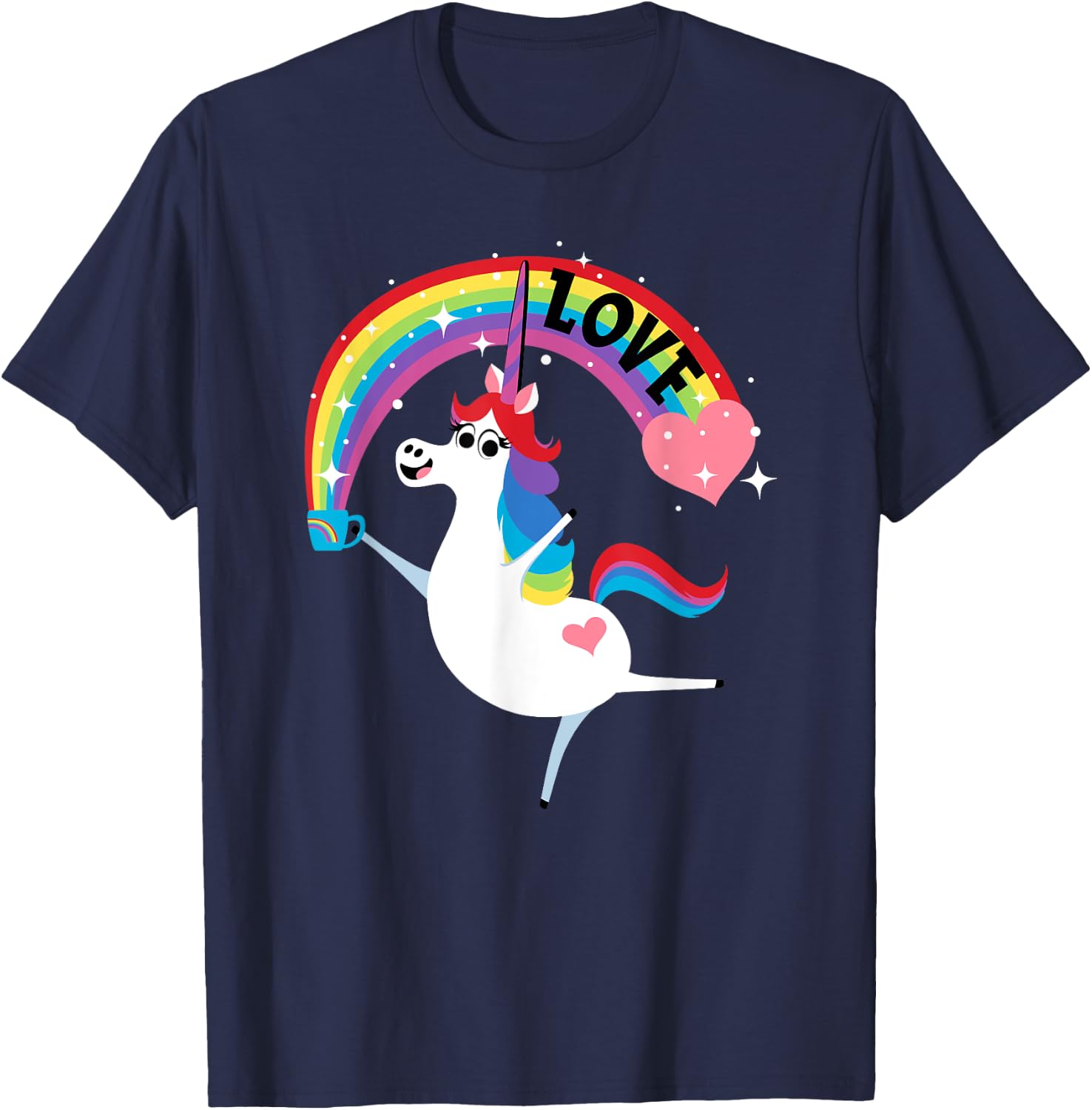 Disney and Pixar’s Inside Out Rainbow Unicorn Love T-Shirt - T-Shirt | Navy