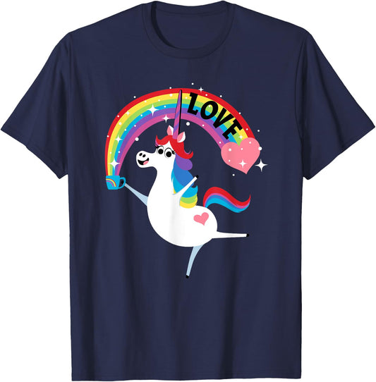Disney and Pixar’s Inside Out Rainbow Unicorn Love T-Shirt - T-Shirt | Navy