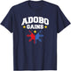 Adobo Gains Funny Filipino Philippine Sun Flag Pride T-Shirt - T-Shirt | Navy