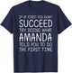 AMANDA Gift Name Personalized Birthday Funny Christmas Joke T-Shirt - T-Shirt | Navy