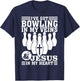 Funny Bowling Gift Women Cute Bowler And Jesus Love T-Shirt - T-Shirt | Navy