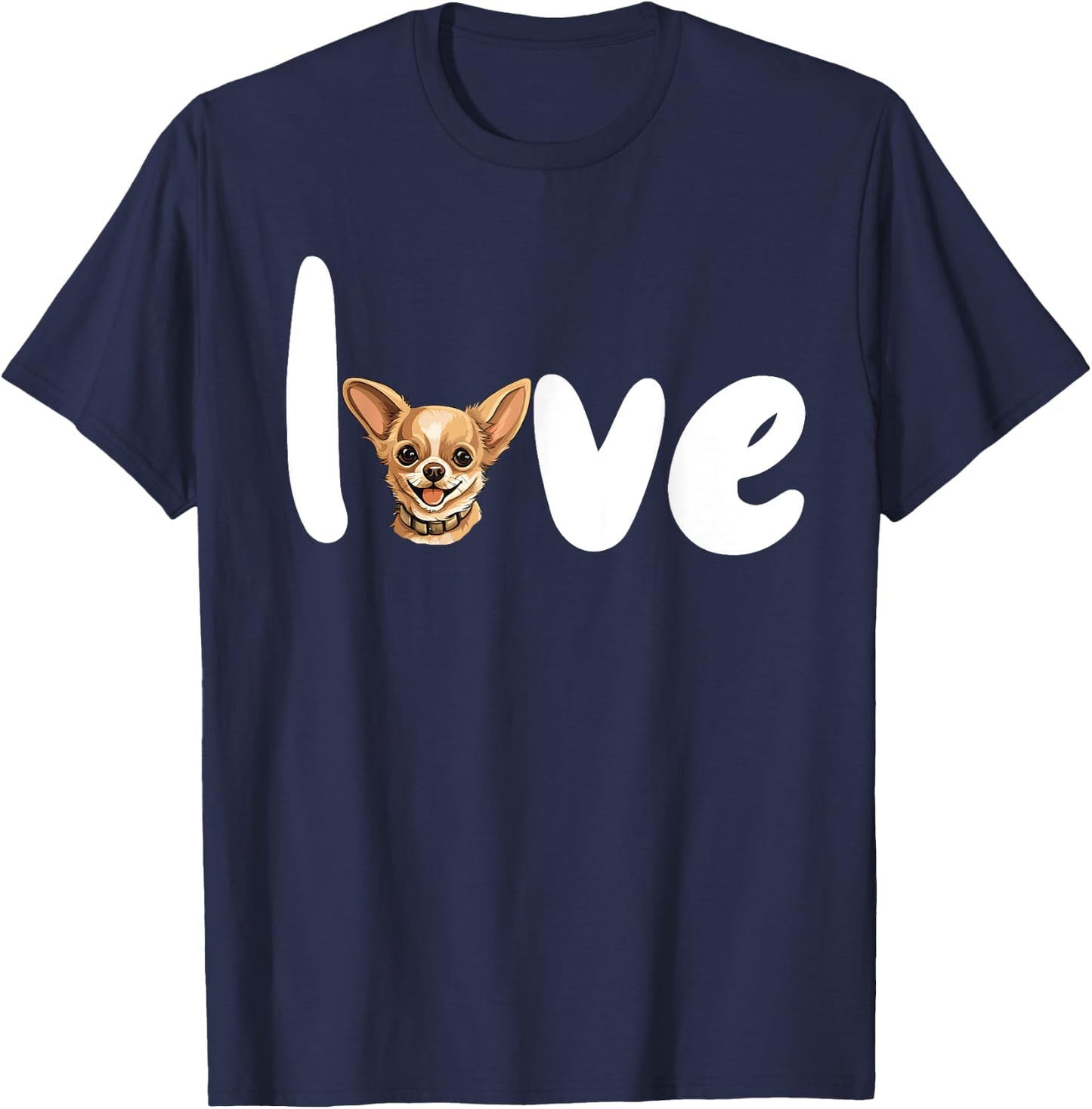 CHIHUAHUA DOG LOVE for valentine's day T-Shirt - T-Shirt | Navy