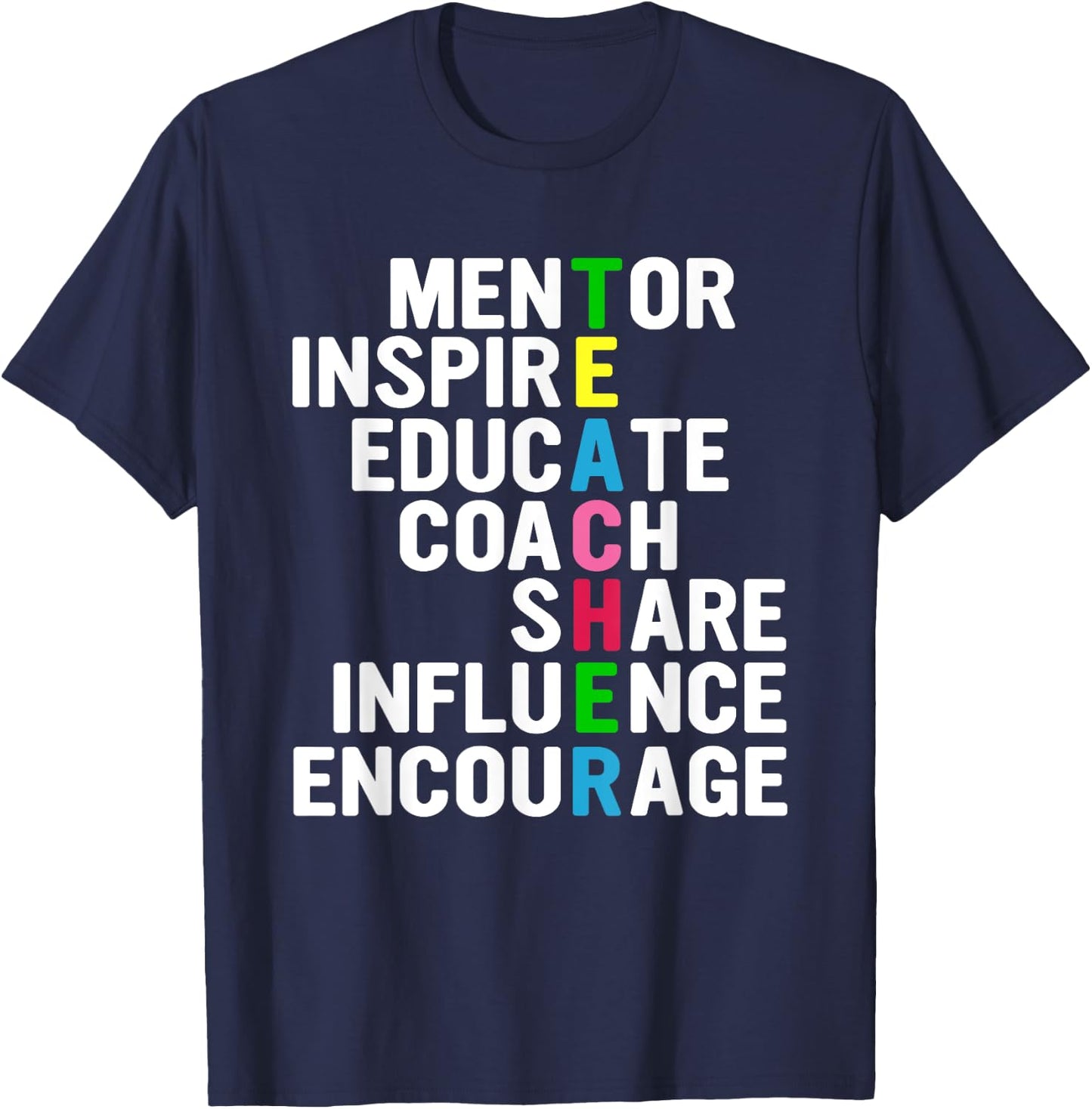 Teacher Art Men Women Funny School Teachers T-Shirt - T-Shirt | Navy