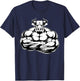 Bull With Muscles Shredded Taurus Fitness Workout Gym Lover T-Shirt - T-Shirt | Navy