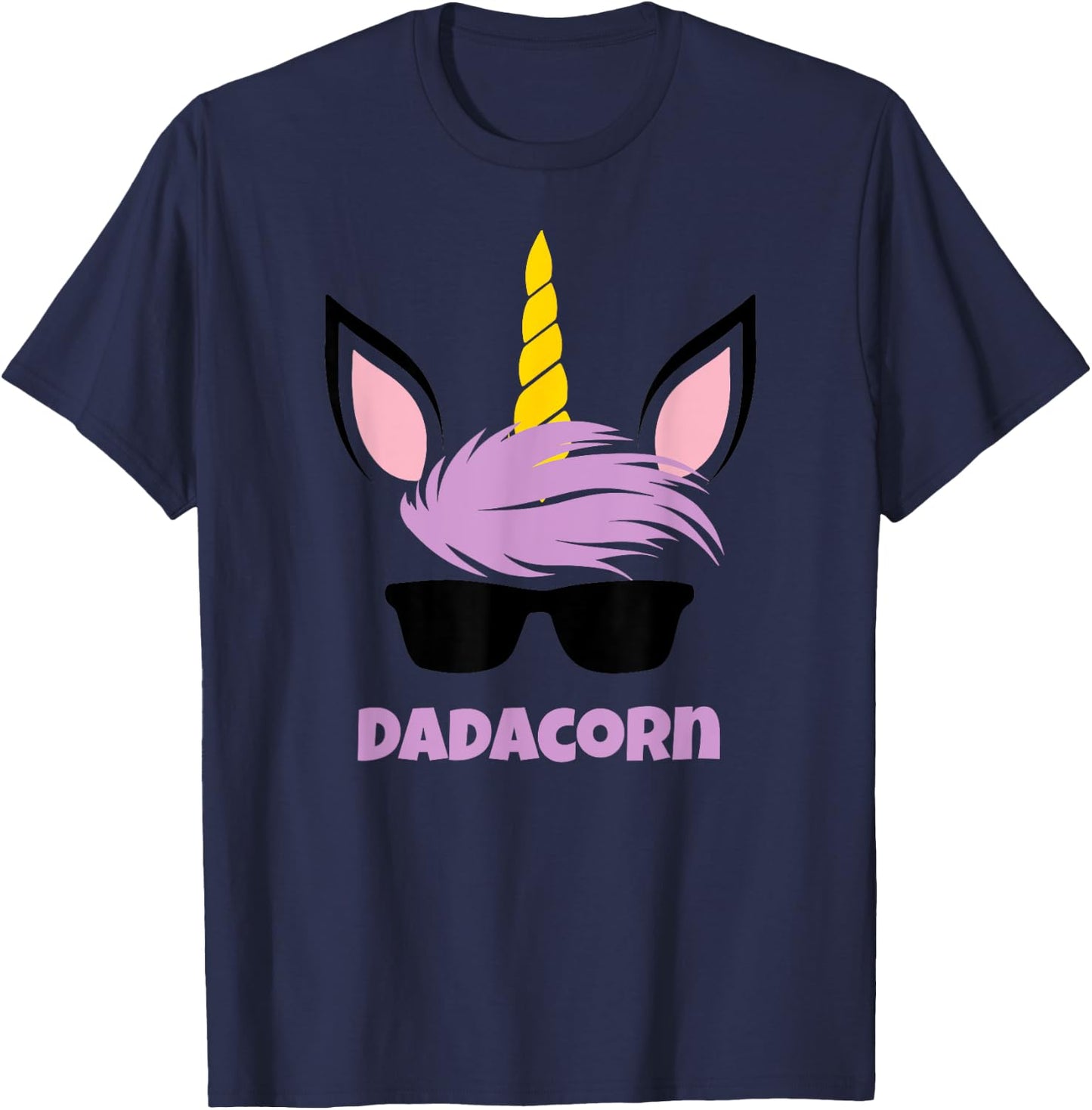 Dadacorn Unicorn Dad Funny Gift T-Shirt - T-Shirt | Navy